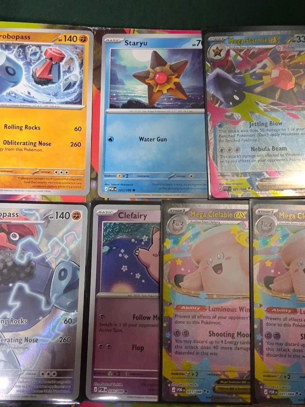 7ct Pokemon Mega Starmie ex + Mega Clefable ex & More ~ Pokemon Perfect Order
